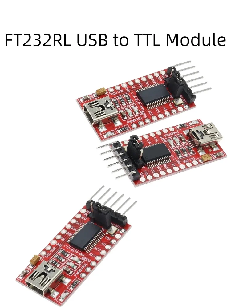 FT232RL FTDI USB to TTL Serial Adapter Module 3.3V 5V Mini USB Port Download Burning Board