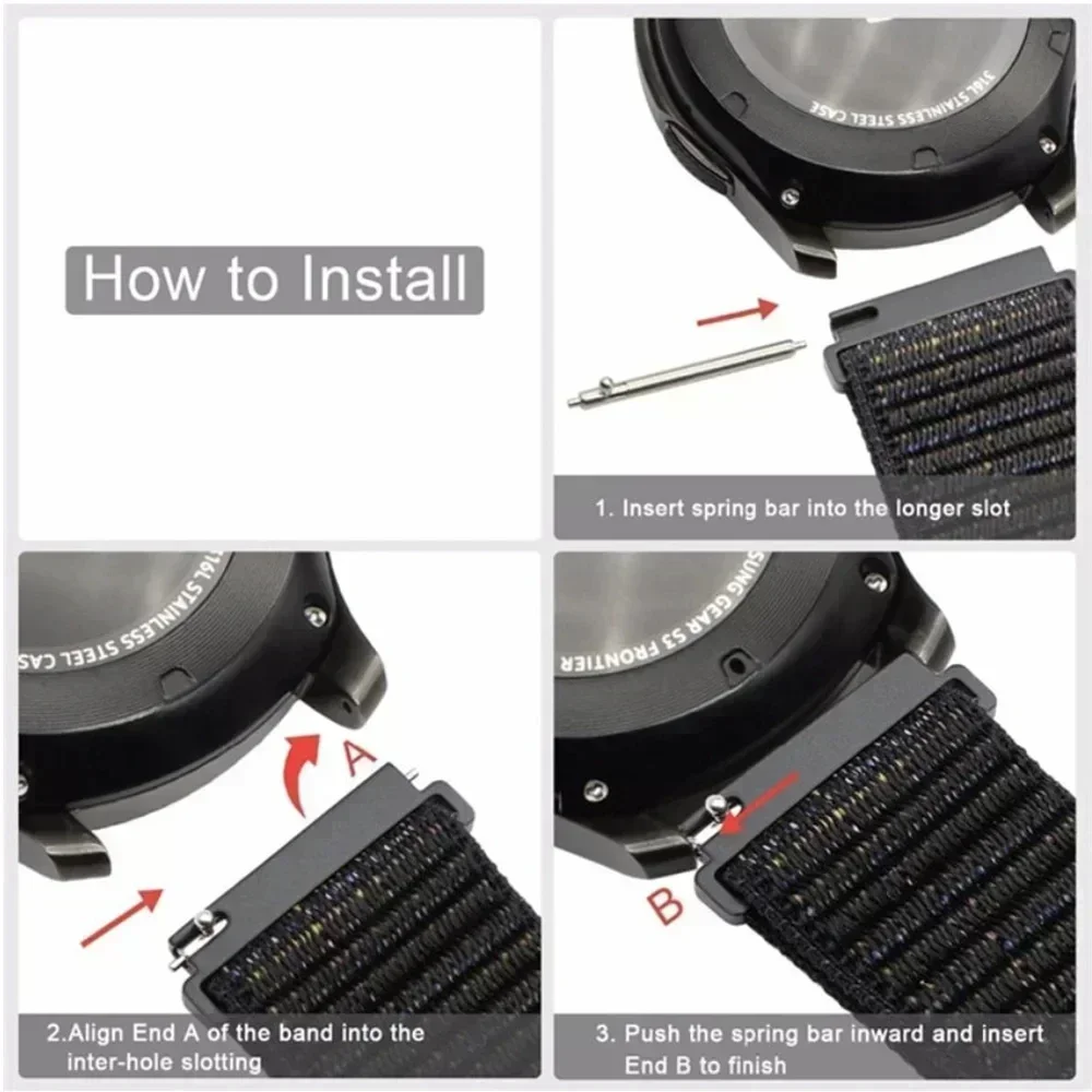 20 مللي متر 22 مللي متر النايلون حلقة حزام ل Garmin Forerunner 970/570/165/255/265/965 سوار للغارمين Vivoactive 5-6/Venu 3/2 حزام الساعات