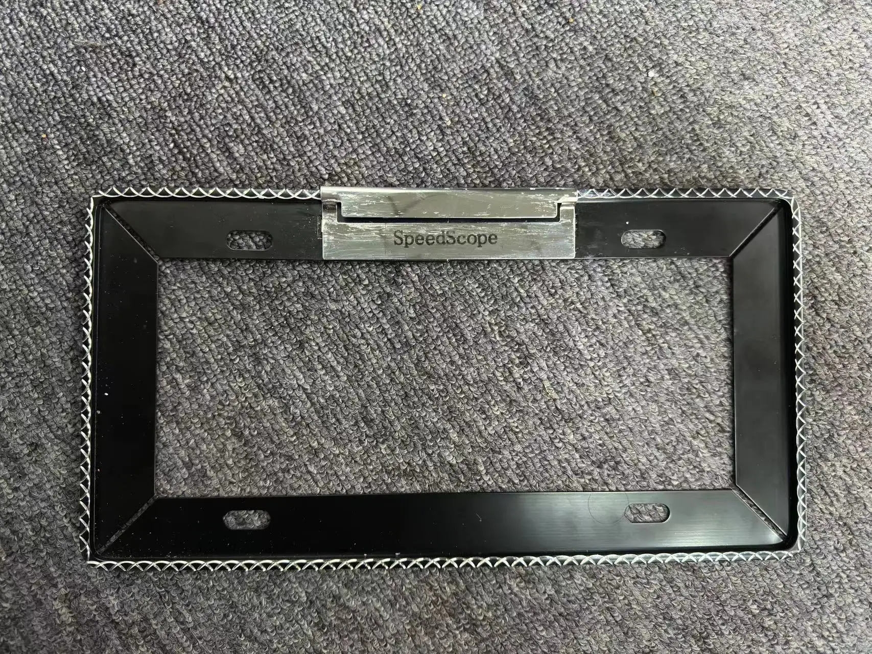 SpeedScope  Plate Frames - Heavy Duty Metal Stainless Steel Front & Rear Car Tag Cover, 2 Pack Rust Proof Mirror Polish Holder,w