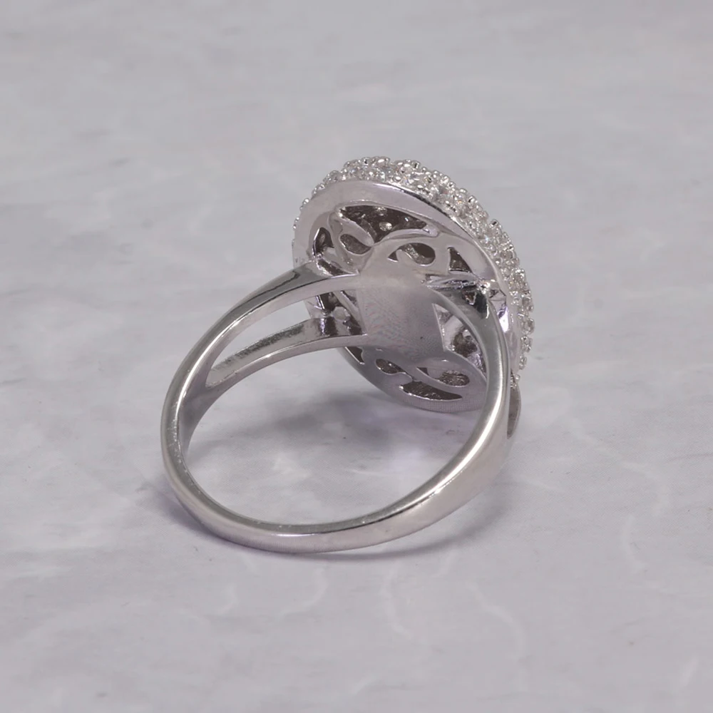 Group bague de mariage en argent regardé 925 avec boîte en métal en forme de cœur, Twilight Breaking Foster, fiançailles