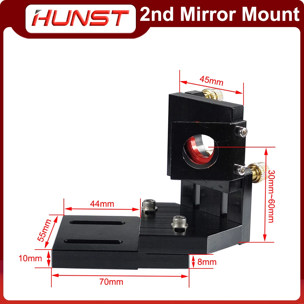 HUNST CO2 Black Second Laser Mount Mirror 25mm Lens Integrative Mount For Lase Engraving Cutting Machine.