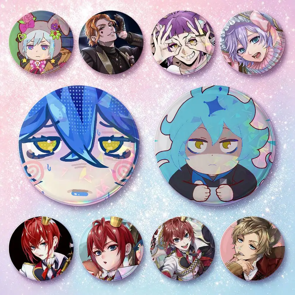 Cartoon Game Twisted Wonderland Badges 25 32 44 58 75 Mm Round Cosplay Pin Bag Decor Fans Collect Friends Gifts Brooch Souvenir
