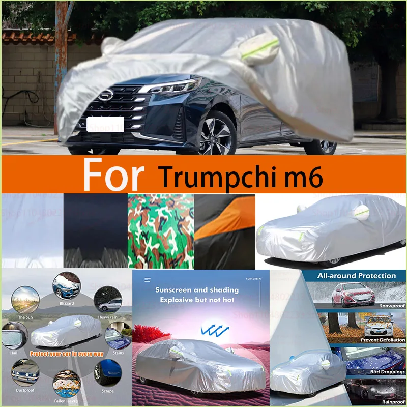 

Windproof Car Cover with Reflective Strip Auto Anti-UV Sun Rain Snow Dust Paint Protect Cover for Trumpchi M6