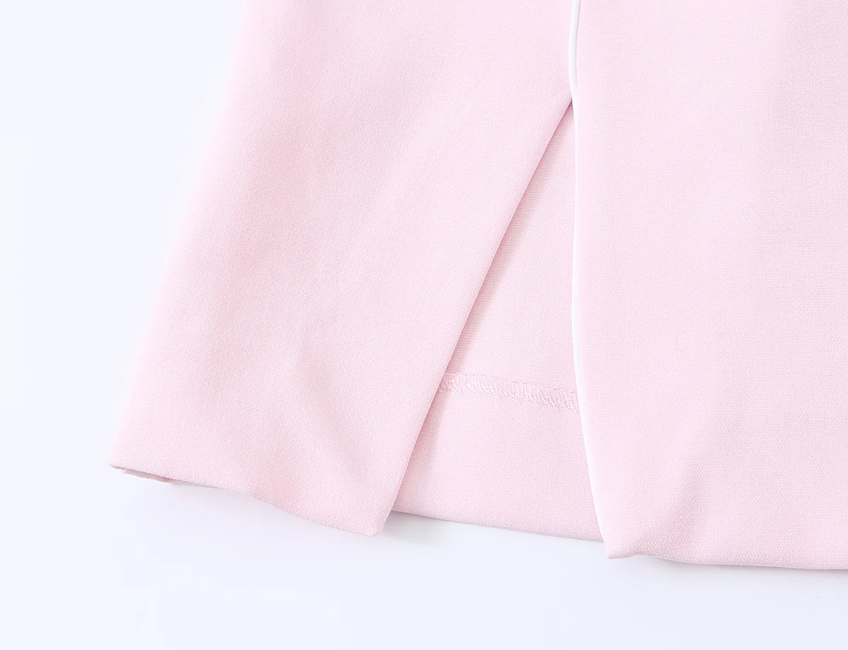 KLKXMYT Elegantes Schickes Damenkleid mit Stehkragen Ärmellos mit Seilknoten-Verschluss Kurzes Kleid Mode 2026 Sommer Schlankes Bürokleid – Detail 8