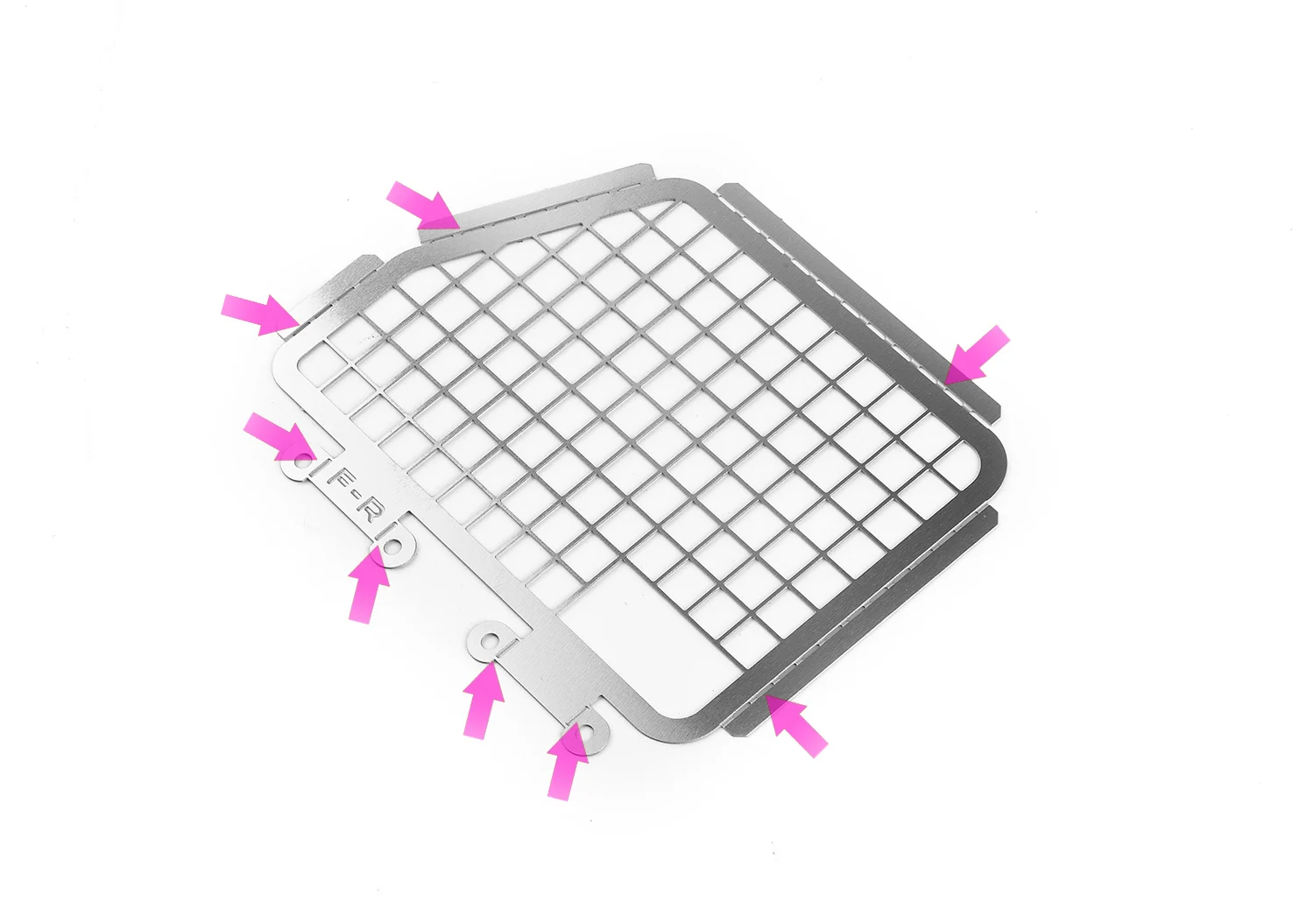 RCDream 1/10 Edelstahl Mesh Schutz Fenster Netz Metall Dekoration drehbar für FCX10 LC80 Upgrade Option Teile – Detail 3
