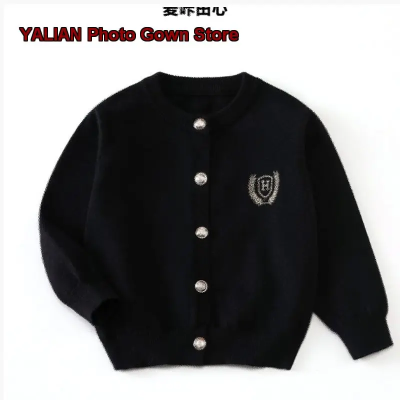 C02 Kids Trendy Version Knit Autumn Winter Boys Girls Exquisite Embroidered Spring Autumn Coat Baby