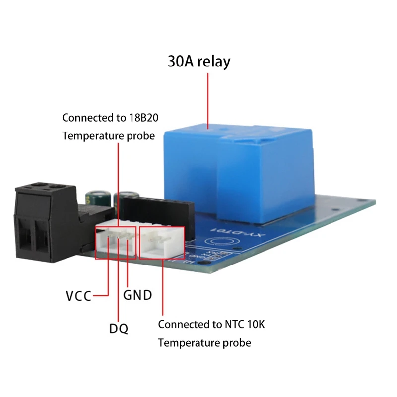 XY-DT01 termostato digital de alta precisão display digital módulo controlador de temperatura resfriamento e aquecimento 30a relé