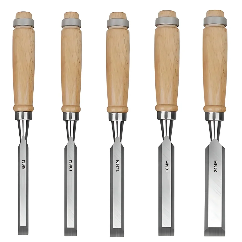 1/5Pcs/set Manual Wood Carving Hand Chisel Tool Set Professional Carpenters Woodworking Gouges DIY Hand Tools Carving Chisels