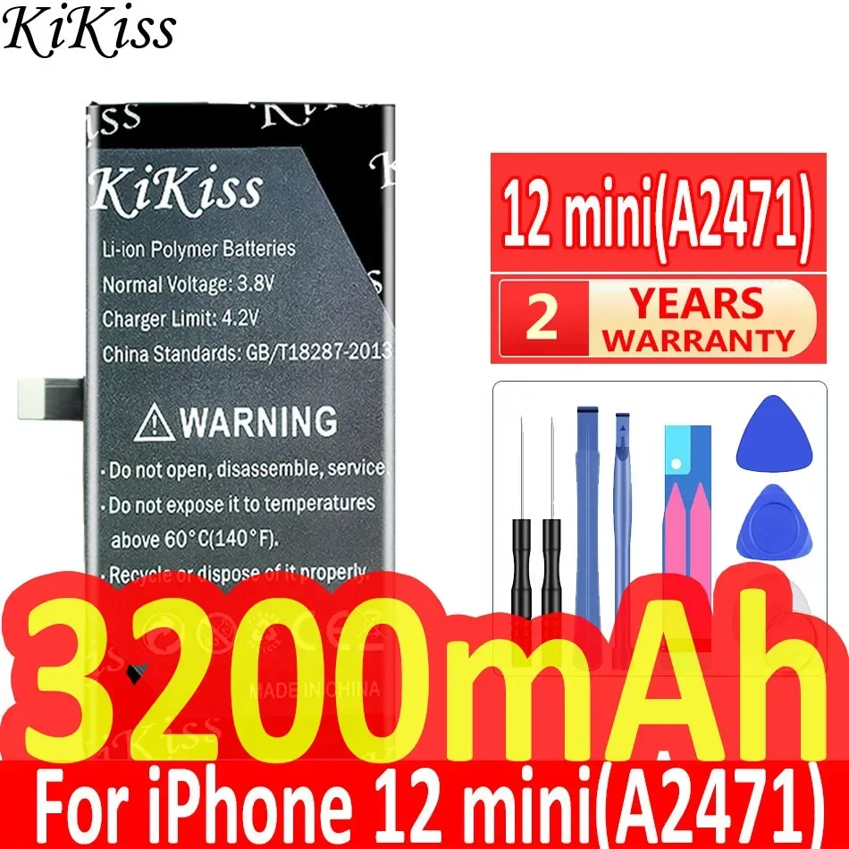 

KiKiss 12 Pro (A2479) 12 Mini (A2471) 12 Pro Max (A2466) Аккумулятор для Apple IPhone 12 Pro Max 12Pro A2342 A2410 A2411 12mini A217