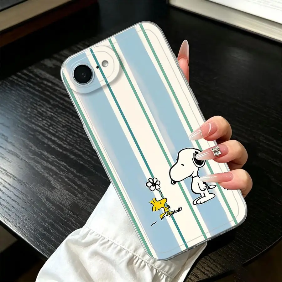 Soft Phone Cover Case for iPhone 17 Pro Max 11 Pro Air 13 17e XS Max XR 16Pro 15 12 Mini 14 Plus Cartoon Snoopies Cute view 2