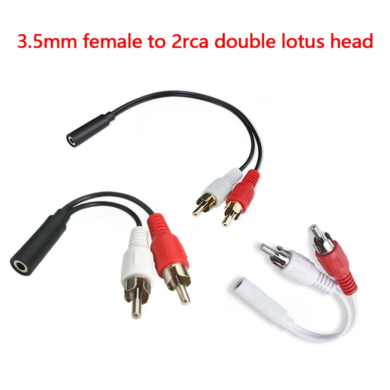 

3.5mm RCA Female jack Stereo to 2 RCA Male Plug Y Cable Adapter 3.5 Audio aux Socket connector to Headphone Players wire