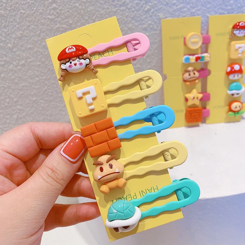 

Anime Marios 5pcs/set Cosplay Hair Accessories Cute Colorful Hairpins Princess Hair Barrette Headdress Solid Hairpins Gifts