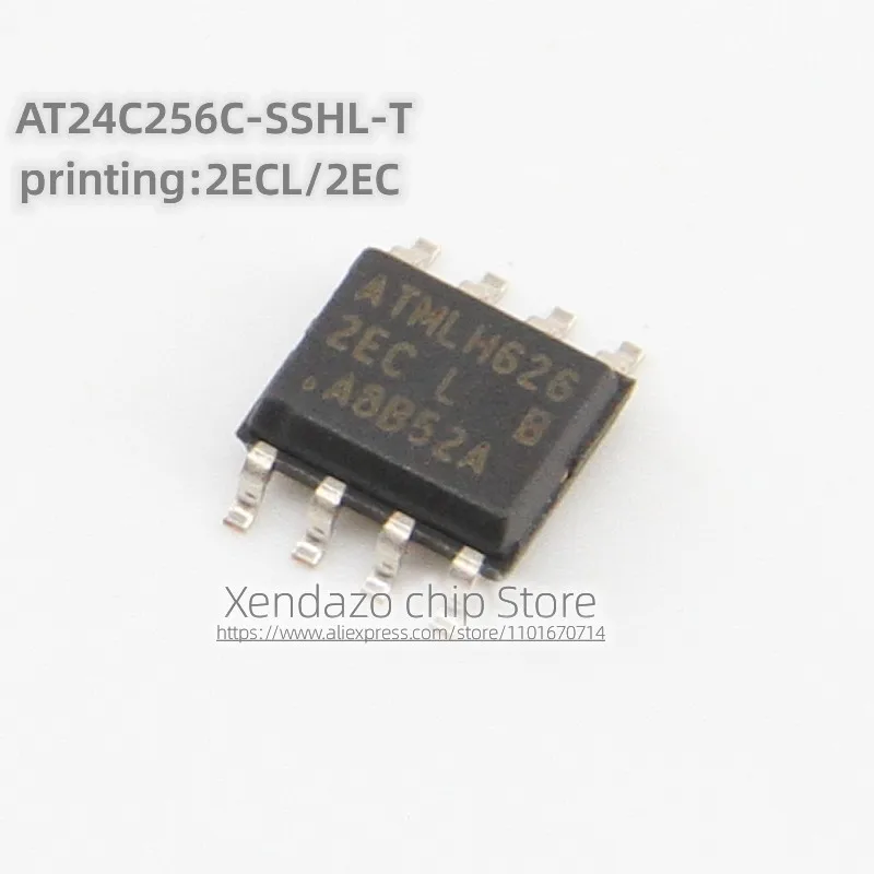 10pcs/lot AT24C256C-SSHL-T AT24C256C-SSHL AT24C256C Silk screen printing 2ECL 2EC SOP-8 package Memory chip