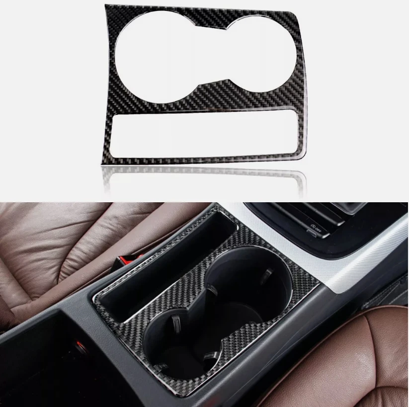 

Carbon Fiber Car Interior Water Cup Holder Panel Cover Trim For Audi A4 A5 S4 S5 Car Drink Holder Interior Mouldings