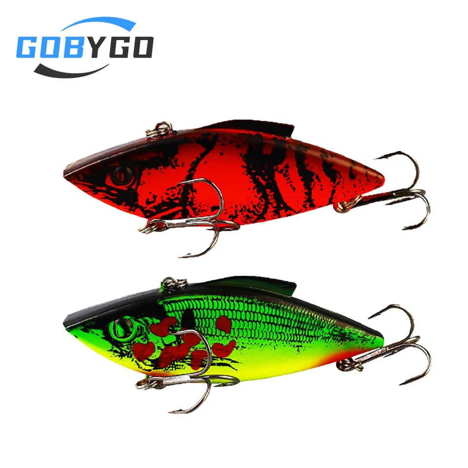 GOBYGO 11.4g/18.6g Sinking VIB Lure Crankbait Fishing Jig Vibration Pike Fishing Artificial Spoon Rattling Lipless De Pesca Lure