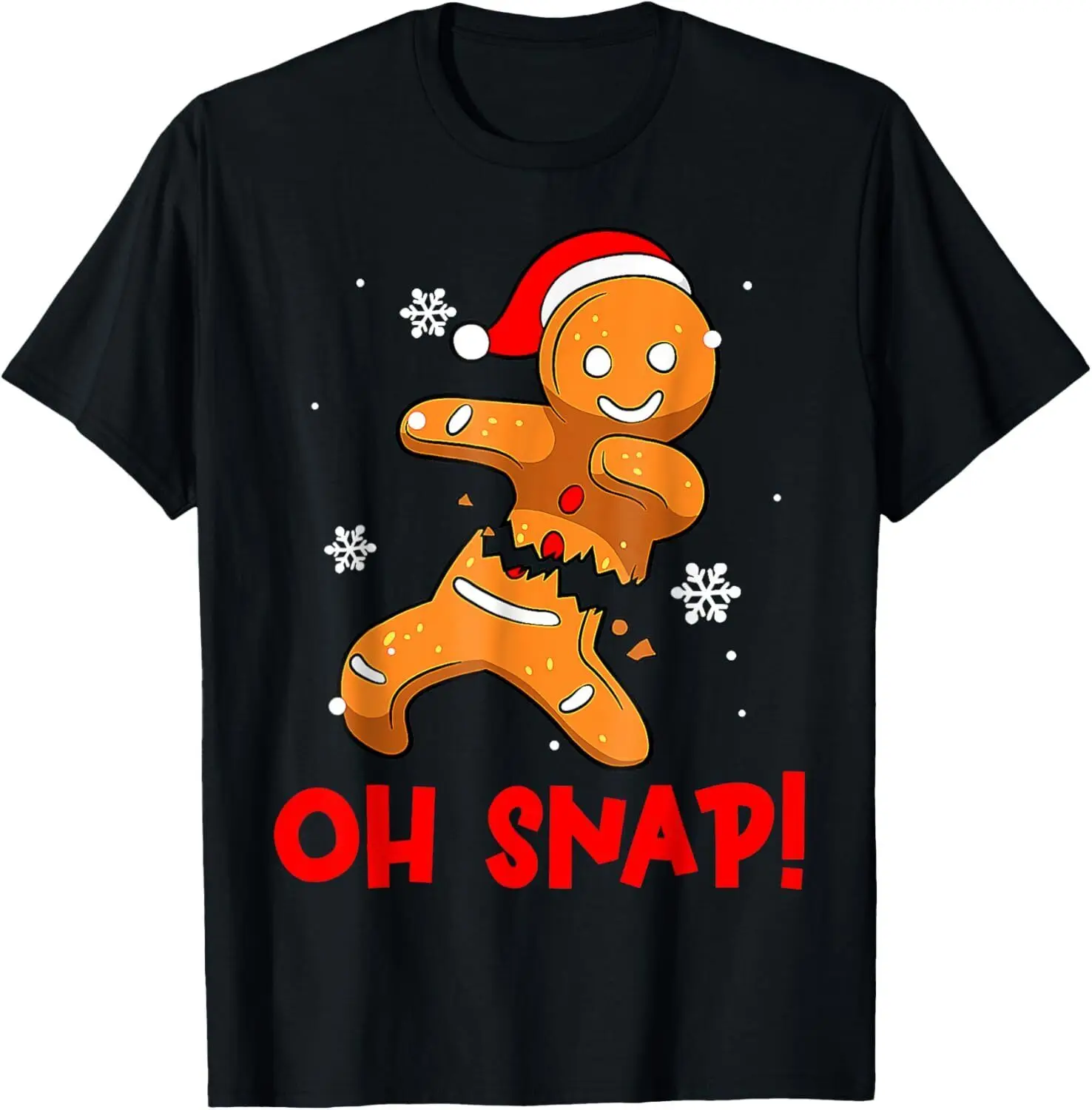 Oh Snap Gingerbread Man Merry Christmas Pajama Xmas Boy Girl T-Shirt