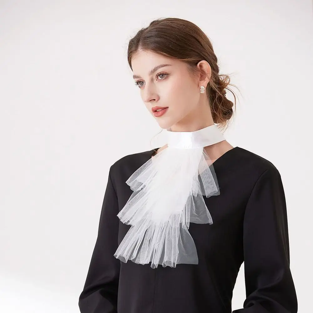 Detachable Renaissance Collar Elegant Vintage Elizabethan Neck Ruff Victorian Costume Opera Ruffled Collar