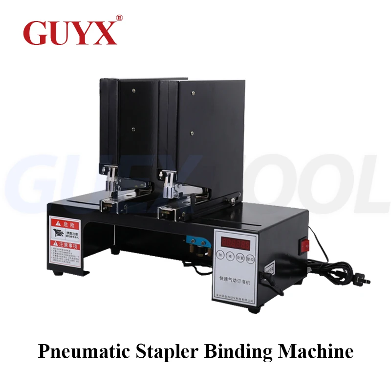 220V Quick Three Head Pneumatic Stapler Hanging Card Vacuum Formed Paper Box Automatic Electric Binding Machine