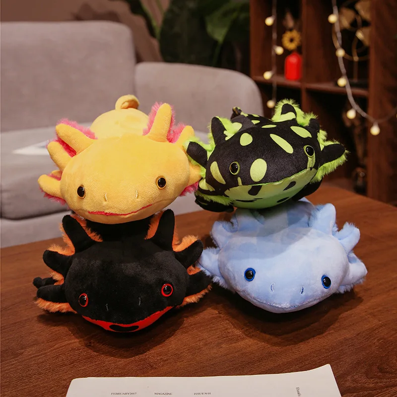 23-80CM Cute Soft Cute Animal Doll Plush Toy Salamander Bag Pendant Hexagonal Dinosaur Cartoon Doll Children Xmas Gifts Anime
