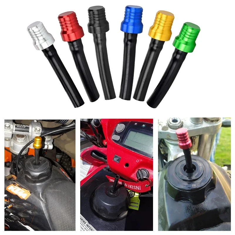 Fuel Tank Vent Valve Aluminium Alloy Fuel Line Cap with Steel Ball CNC Fuel Tank Pressure Reducing Valve Motorcycle Accessories