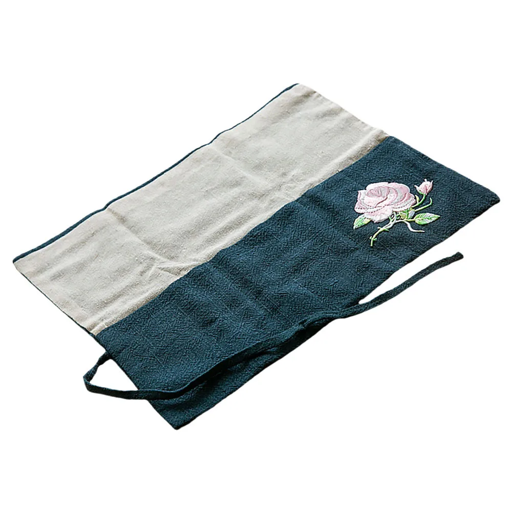 

1pc Flower Arrangement Tool Bag Cotton Linen Multi Organizer Storage Pouch For Gardening Tools Container Art