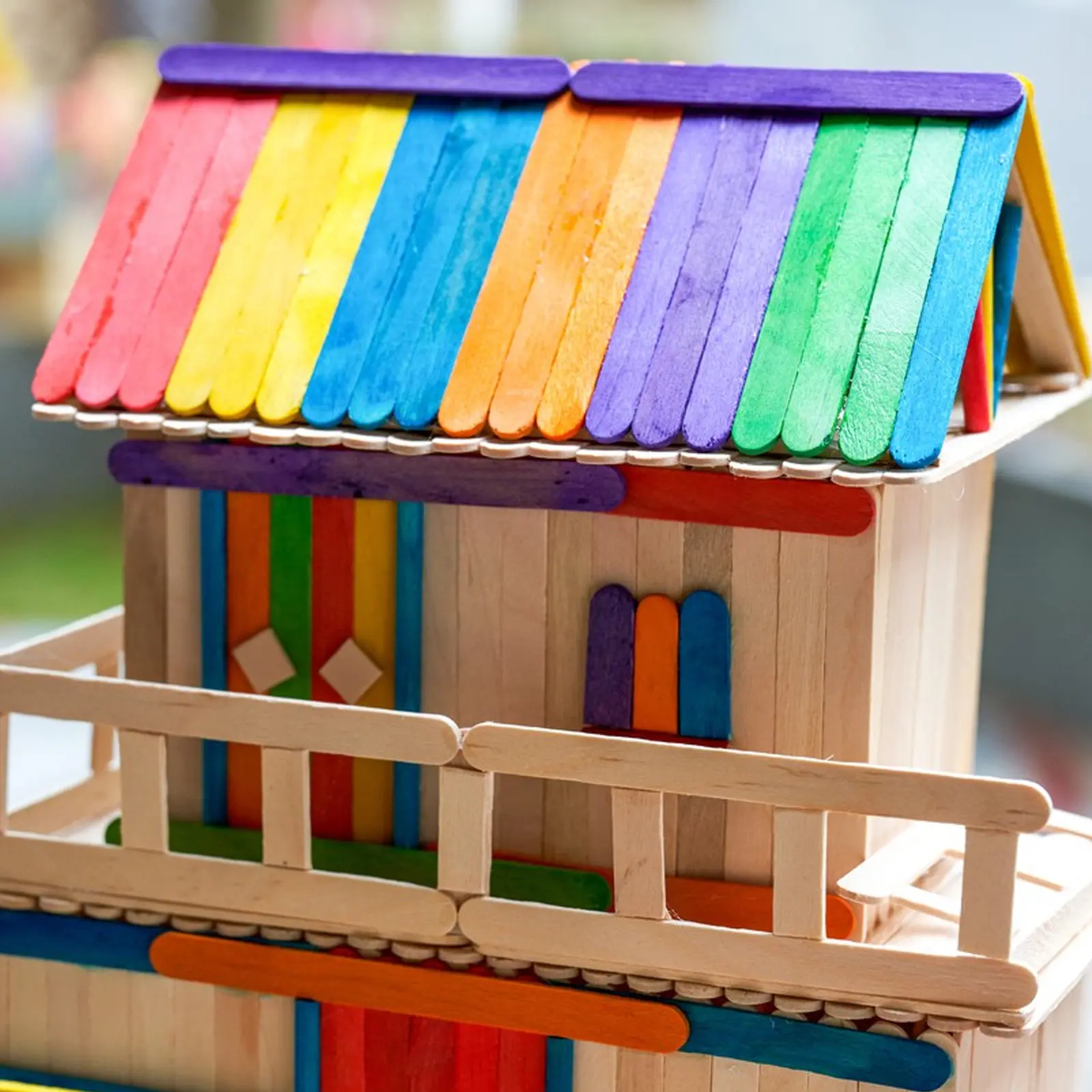 

50 шт. разноцветных деревянных палочек для творчества, большие палочки для мороженого, для поделок своими руками, для детских занятий в классе и дома, для художественных проектов, широкие деревянные палочки для мороженого, материалы для рукоделия