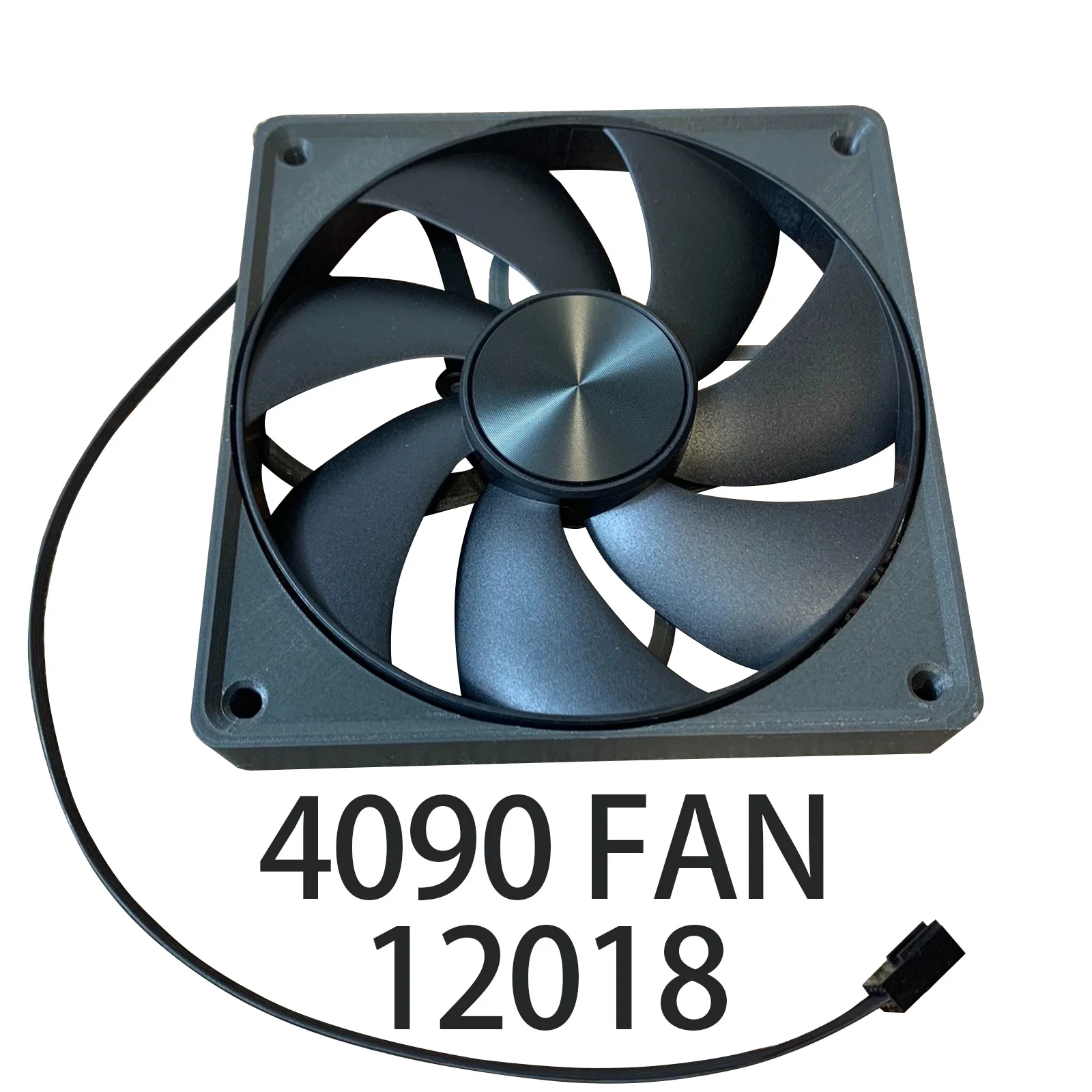 3D Printed 4090 Modified Fan 12cm 12018 PWM 4Pin,3300RPM FDB Bearing,High Performance Cooling,ITX PC Case Pressure-optimised