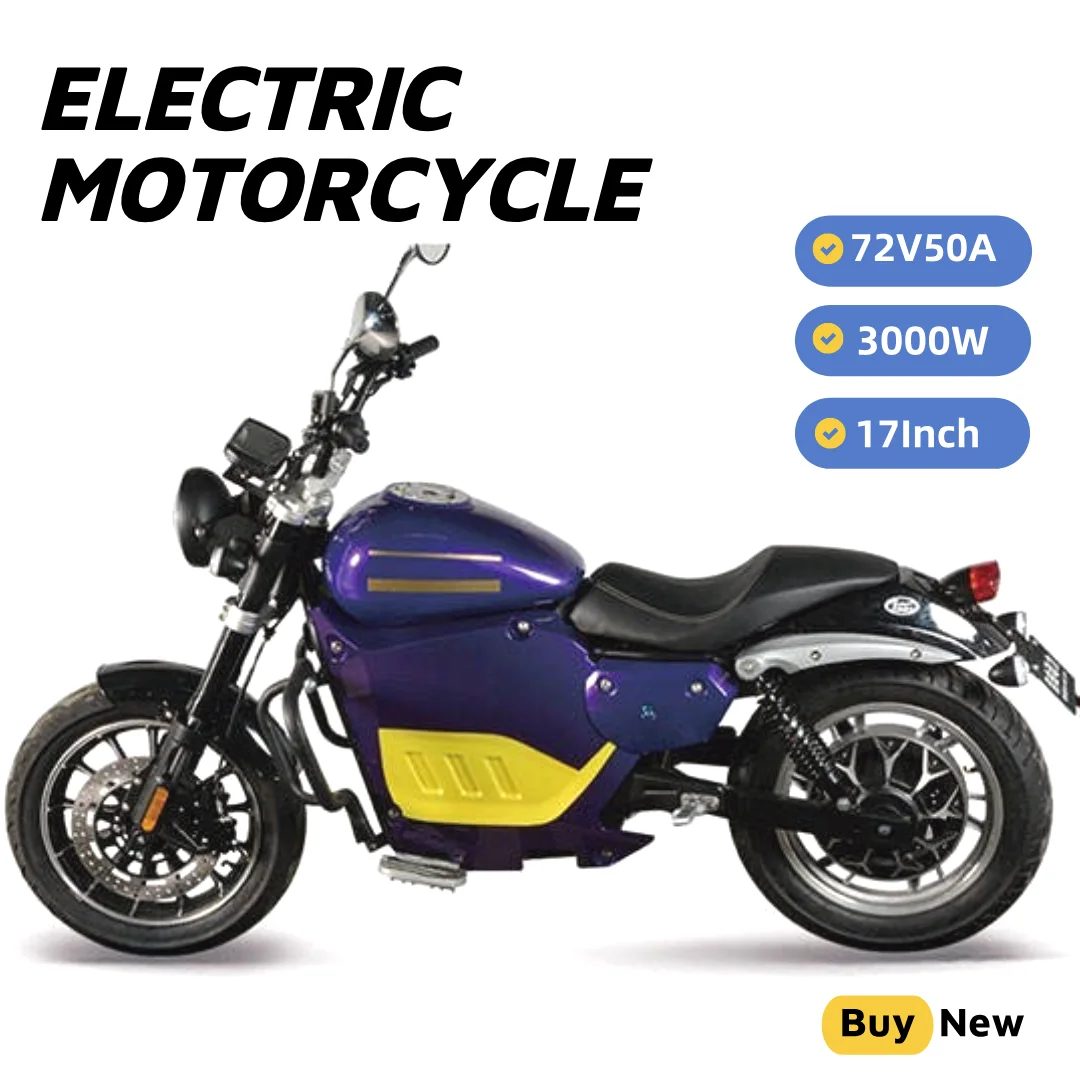 

High Power Electric Sport Motorcycle 120km/h 80km 72V50A Lithium Battery Disc Brake Two-wheeled Model Adult Electric Motorcycle