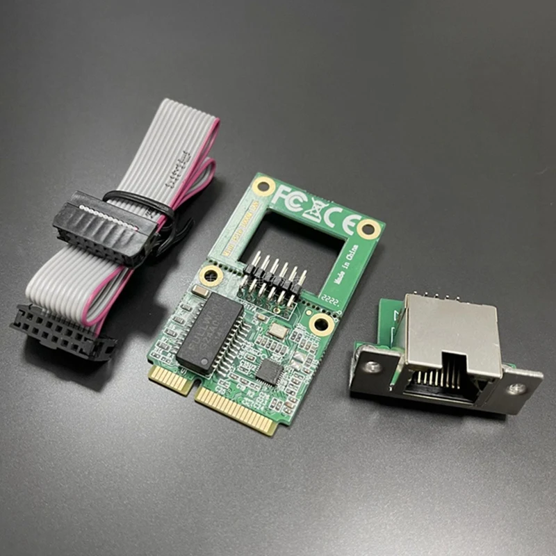 ●New Mini PCI-E Network Card 1000Mbps Gigabit Ethernet NIC Adapter RTL8111F PCI Express 10/100/1000M RJ45 LAN-ABFB