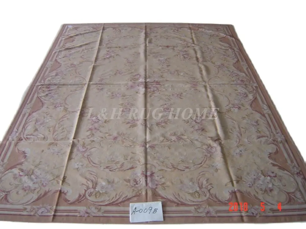 

Free shipping 9'x12' French aubusson carpets hand knotted rugs Woolen French Aubusson Rugs high quality rug