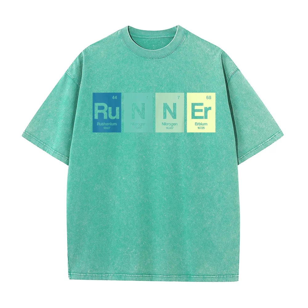Runner Periodic Table Funy Marathon Runners Science Gift T-Shirt 기능성 Japanese Style Printed Summer Graphic Tee Humor Shirt