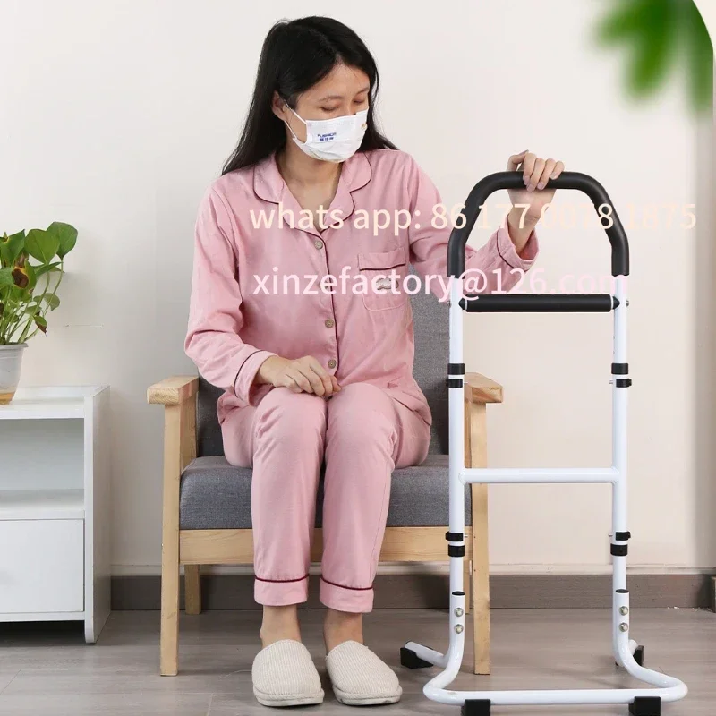 Customizable Bed Assist Handle Adjustable Standing Aid Rail Alloy Toilet Safety Frame Portable Grab Bar for Seniors
