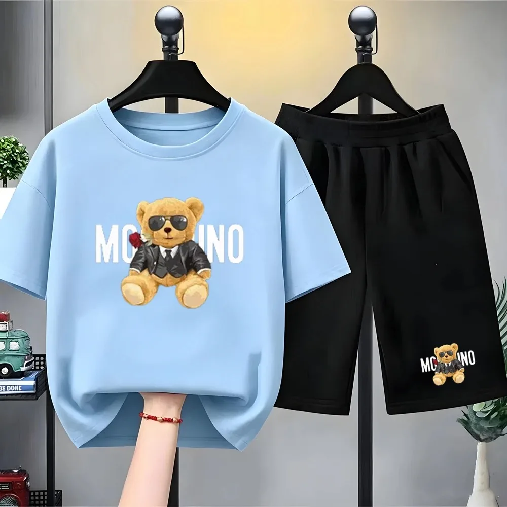 Minions Print Kinder-T-Shirt aus Baumwolle, hautfreundlich, bequem, kurzärmelig, für Jungen und Mädchen, lässiges Geburtstagsgeschenk-Outfit – Detail 11