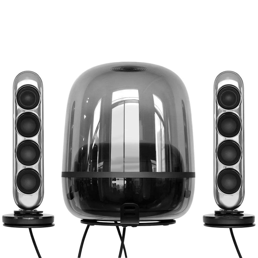 for soundsticks 4 Speaker Stand with Solid Metal Base and Vertical Post for Accurate Angling and Room-Friendly Proportions - view 6