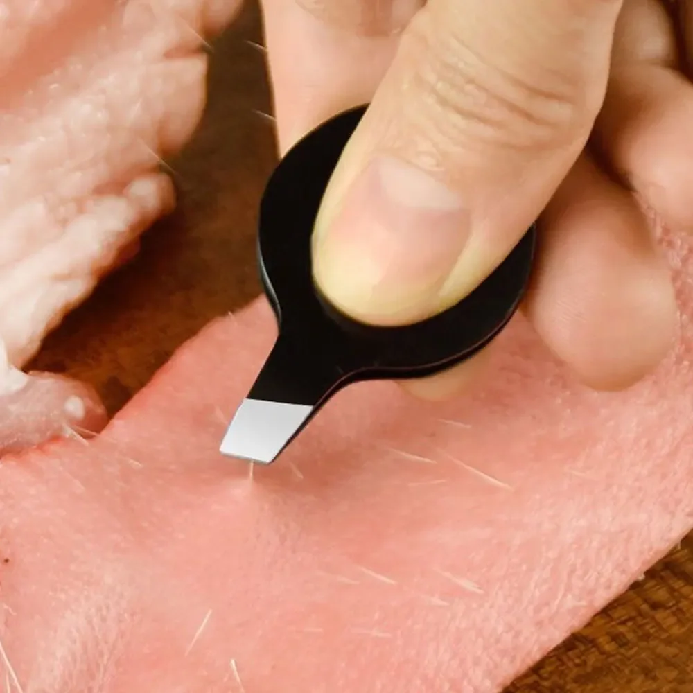 2pcs หมูผม clipper Slant Tweezer Hollow OUT Handle Professional Eyebrow Facial Hair Remover เครื่องมือความงามสําหรับ Me