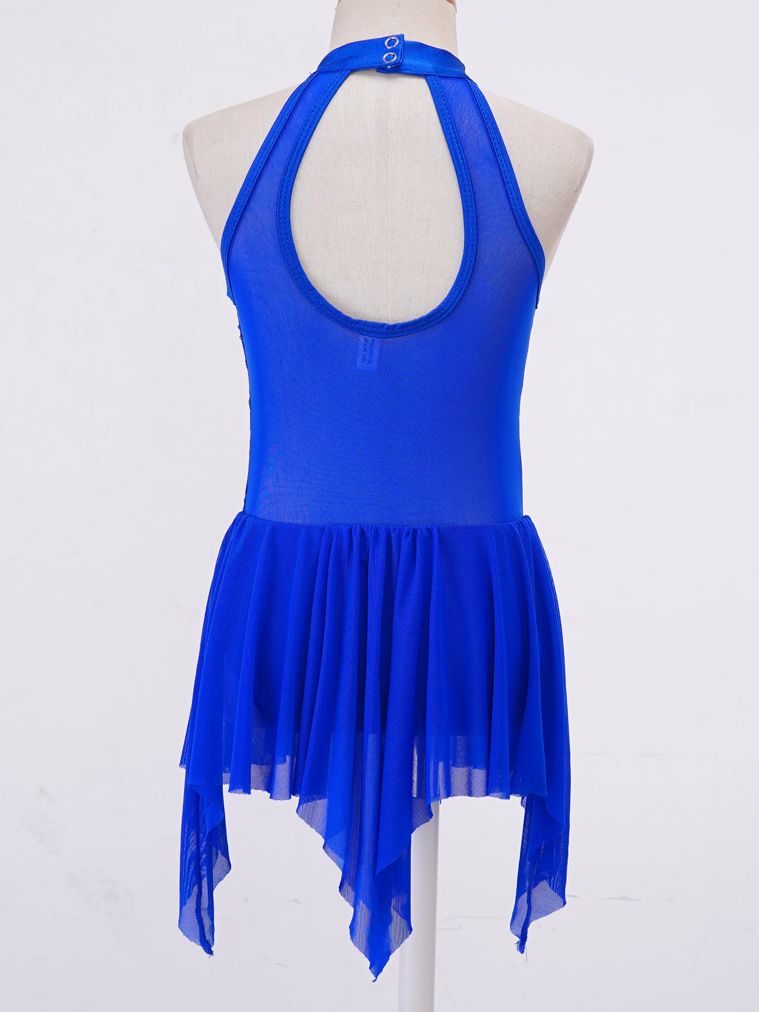 Vestido de dança sem mangas para meninas, costas recortadas, collant infantil, lírico, moderno, contemporâneo, salão de baile