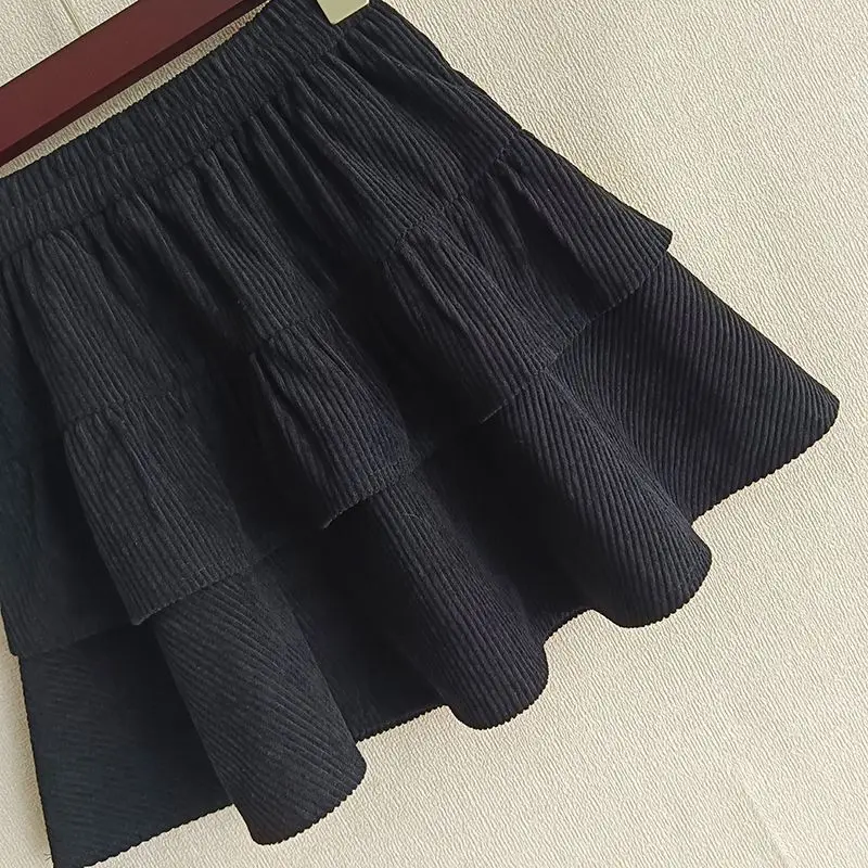 Kids Girls Cute Cake Skirts 2025 New Fashion Teenage Girls Corduroy Autumn Winter Skirt Spring Autumn Clothing Korean Style - view 4