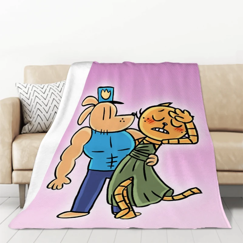 

Dogmans Throw Blanket Dogman And Friend Micro Fleece Blanket Four Sizes Cartoon Portable Suitable For Sofa AntiPilling Blanket
