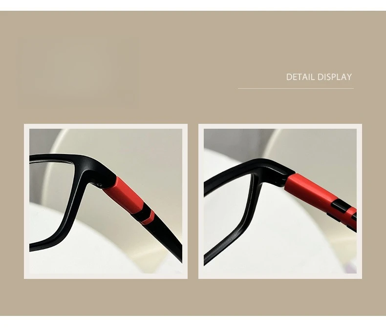 Photochrome Sport-Lesebrille Kleine Rechteckige Vollrandbrille Outdoor-Gläser Wechseln bei Sonnenlicht ihre Farbe – Detail 3