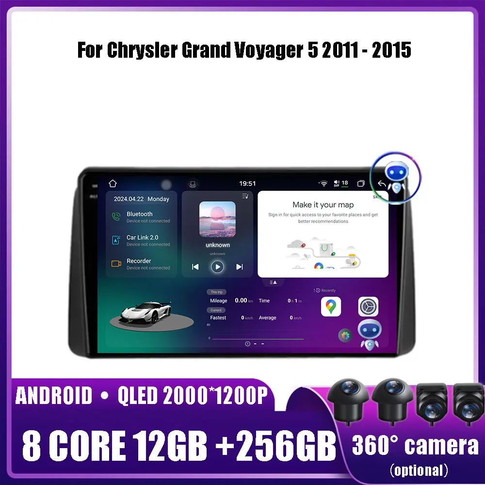 

Android 14 For Chrysler Grand Voyager 5 2011 - 2015 Car Multimedia Player Head Unit Stereo GPS Navigation car accessories tools