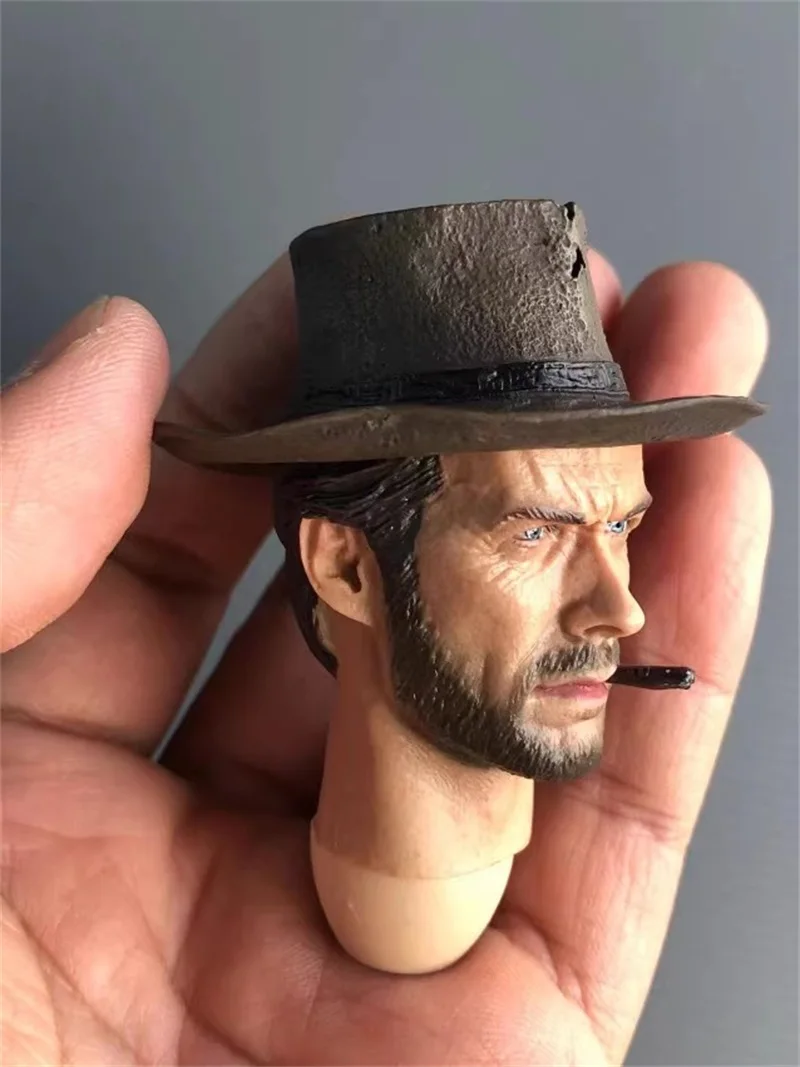 1/6 Male Soldier Clint Eastwood Head Carving High Quality Model Toy Fit 12'' Action Figure Body In Stock Collectible