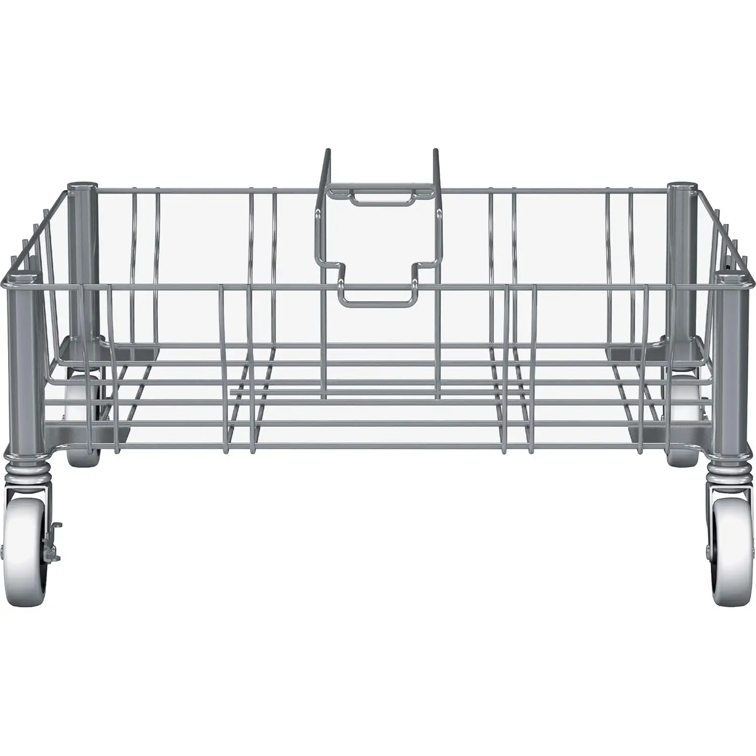 

2-Trash Can Trolley/Dolly with Wheels, Stainless Steel, Easy Transport/Maneuverability of 16/23 Gallon Slim Jim Containers