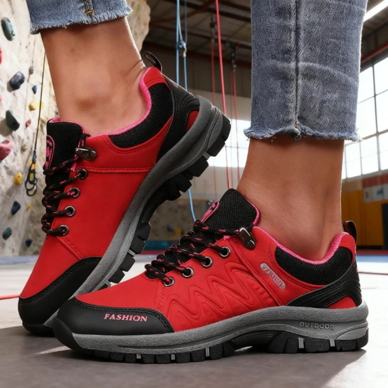 Freizeit-Plateauschuhe für Damen, rutschfeste Campingschuhe, modische, klassische, farblich passende Frühlings-Wanderschuhe, Turnschuhe für Damen