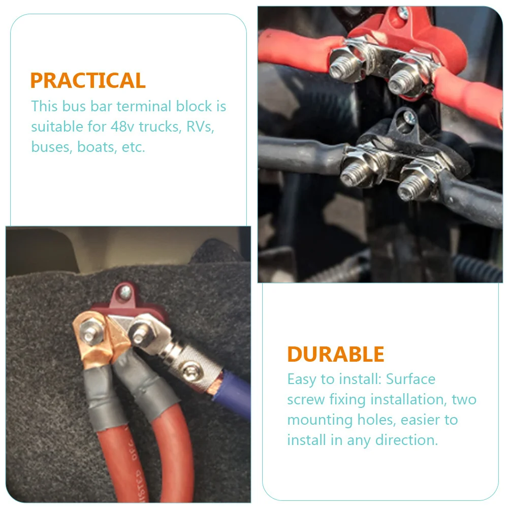

Terminal Bus Bar 48V Distribution Block Heavy Duty Terminal Block for Truck Rv Boat Car Electrical Power Distribution