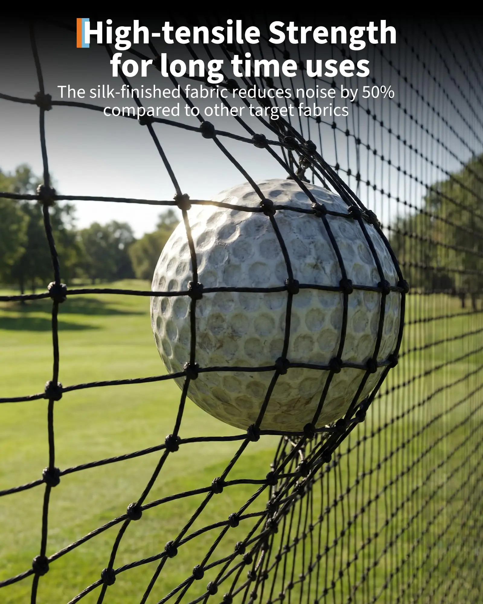 Heavy Duty Golf Practice Net 10x7.5FT – Durable Training Aid with Objective Cloth & Carry Bag – For Backyard or Indoor Use – Real Golf Ball Hitting & Chipping Net