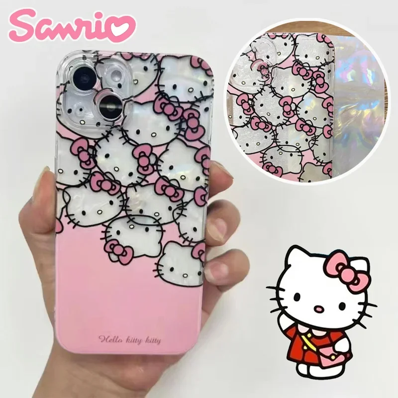 

Sanrio Hello Kitty Bling Glitter Clear Case For iPhone 14 Pro Max 13 12 11 X XR XS 7 8 Plus Luxury Shockproof Transparent Cover