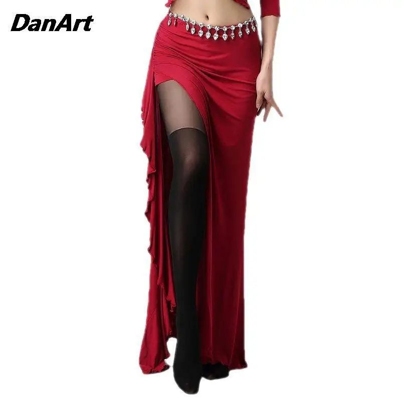 

Belly Dancer Costumes for Women Sexy Split Long Dress Oriental Indian Dance Practice Training Suit Lady Modal Training Suit