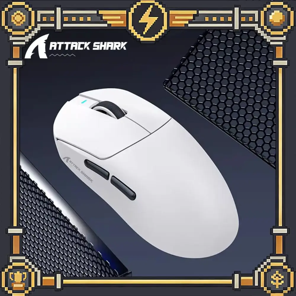 ATTACK SHARK X8 Ultimate Mouse Tri-mode Wireless BT 2.4GHz Wirelss 8K Polling Rate 55g PAW3950MAX Sensor 42000 DPI Gaming Mouse