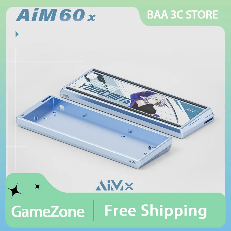 GameZone Aim60x Magnetic Axis Mechanical Keyboard Case Customized 6063CNC Aluminium Alloy Shell for Wooting60HE MADLIONS MAD 60