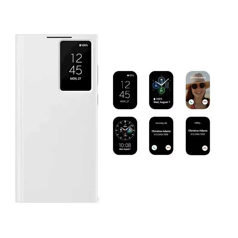 Original Samsung Galaxy S22 Ultra Clear View Cover für Galaxy S22Ultra Smart View Mirror Flip Case EF-ZS908 5